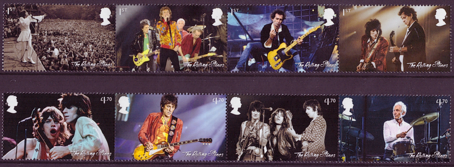 SG(TBC) 2022 Rolling Stones unmounted mint set of 8